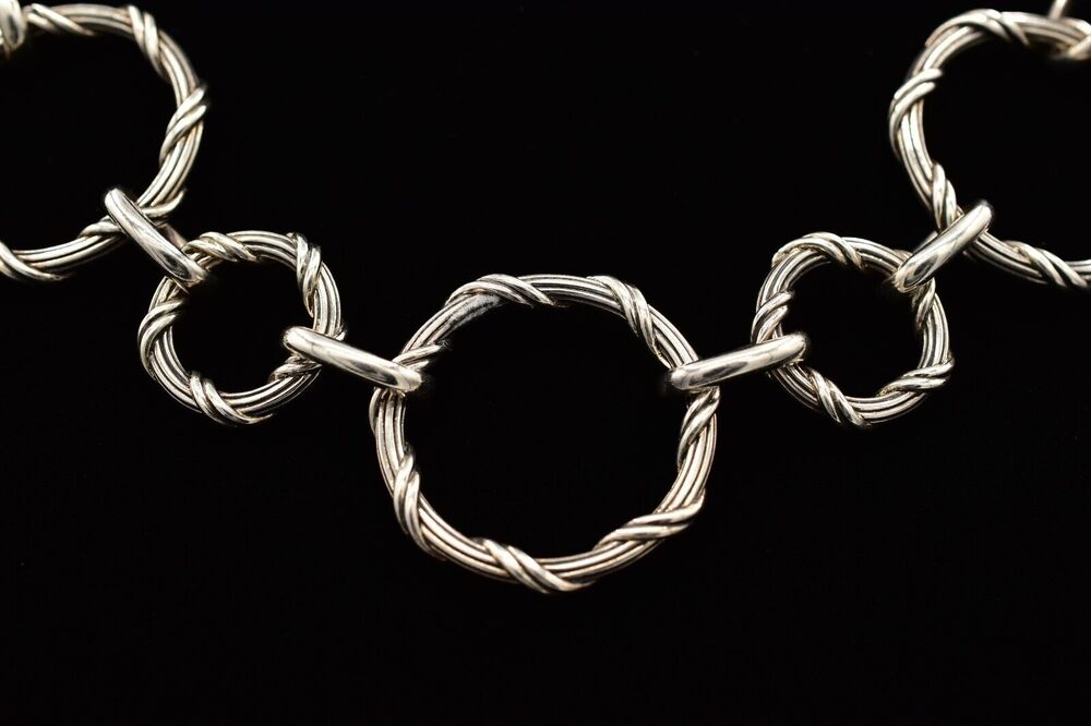 Peter Thomas Roth Sterling Signature 20" Necklace 135.0g Ribbon Reed Design